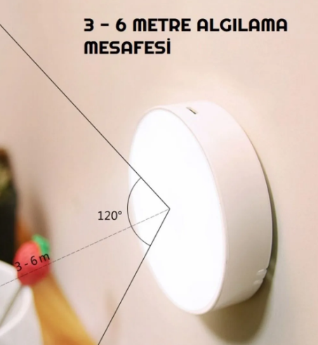 F.B.I F-49 8 LED Hareket Sensörlü USB Şarjlı Lamba - Beyaz Işık