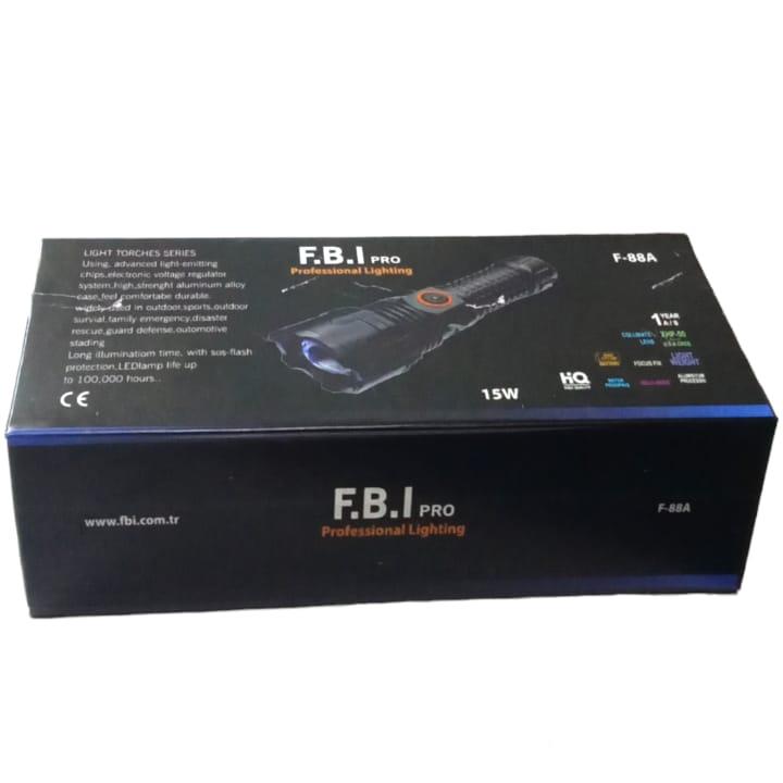 F.B.I F-88A Profesyone 15w Uzun Menzilli 26650 pilli şarjlı el feneri