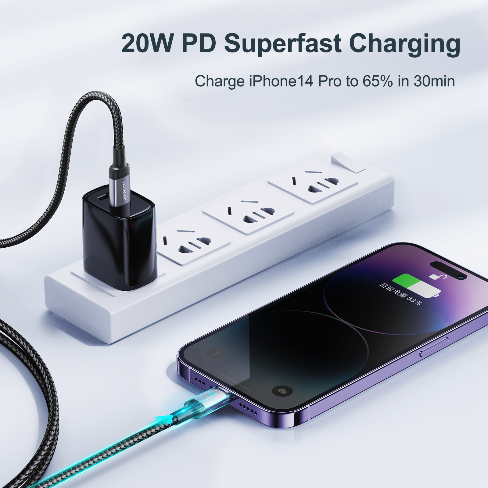 JOYROOM S-CL020A10 20W TYPE C-LIGHTNING 1.2M-BLACK