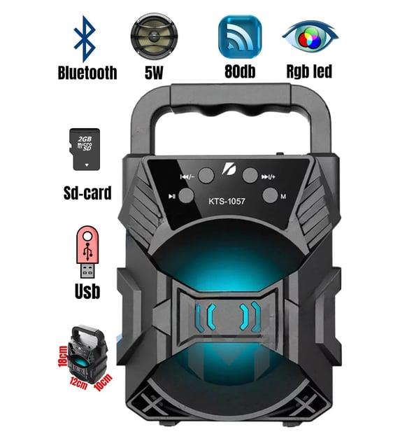 Kts-1057 Işıklı Bluetooth Hoparlör Ses  Yüksek Ses  