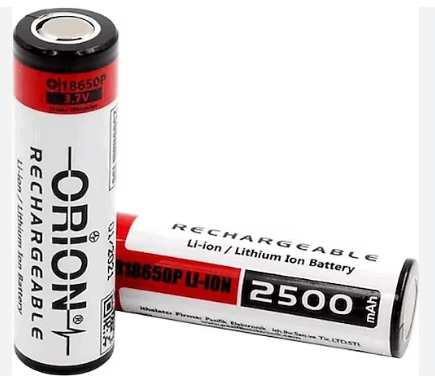 Orion 18650P 3.7V 2500mAh 10C Şarj Edilebilir Li-ion Pil