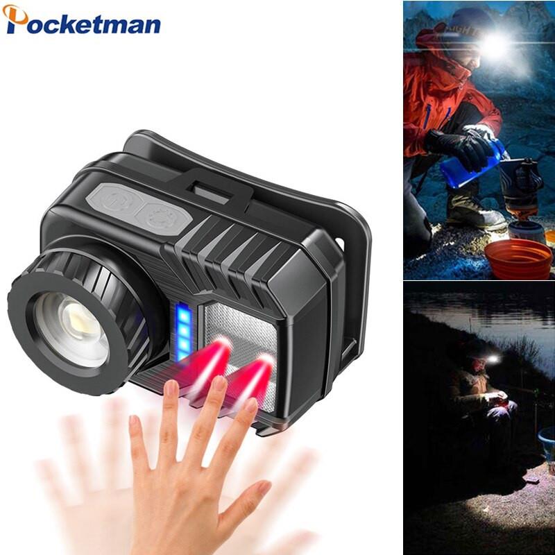 Peakstar PS-571 Sensör XPG COB LED USB Şarj Edilebilir Lityum Pilli Zoomlu Kafa Lambası