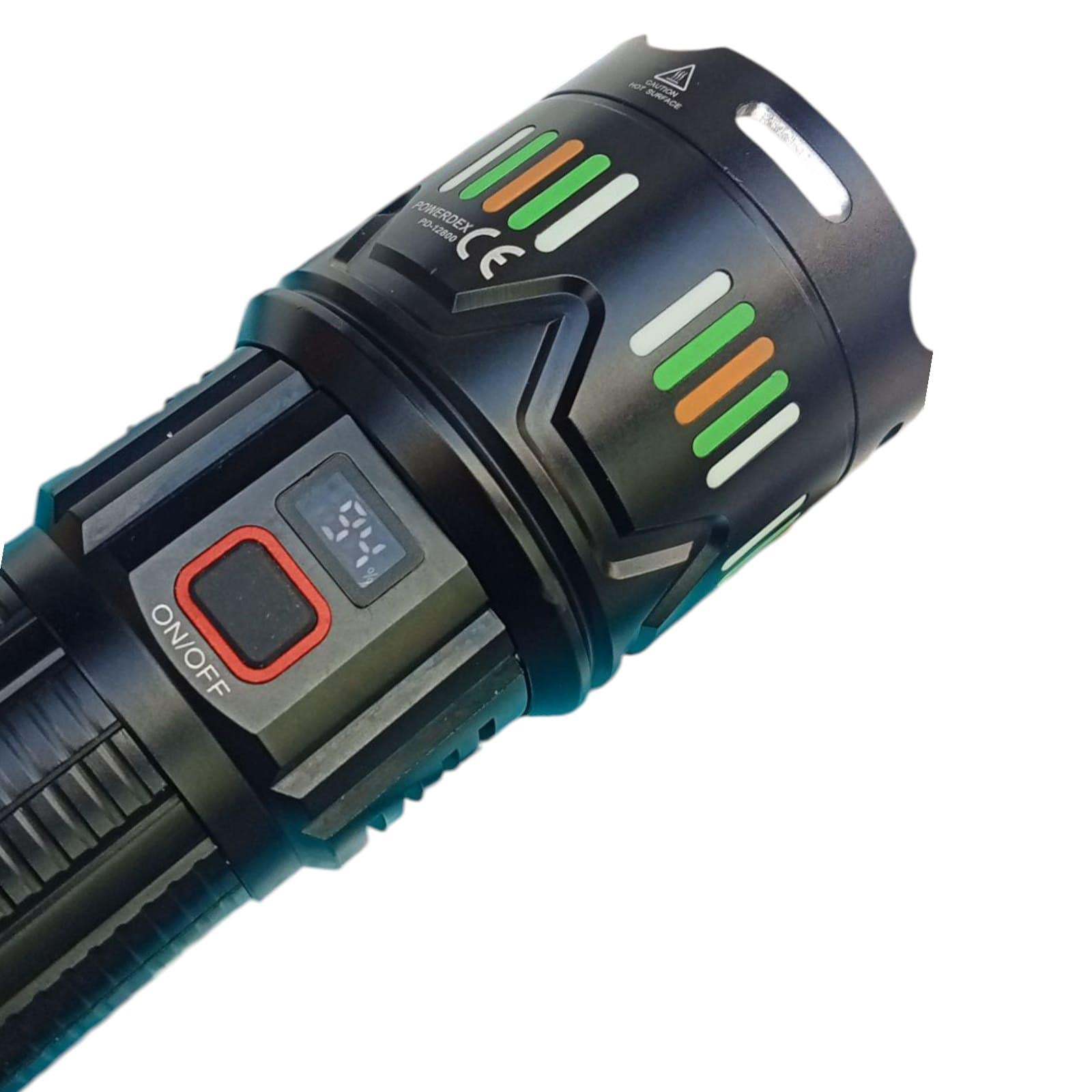 Powerdex Pd-12800 45 Watt 4500 Lümen Zoomlu Profesyonel Avcı El Feneri