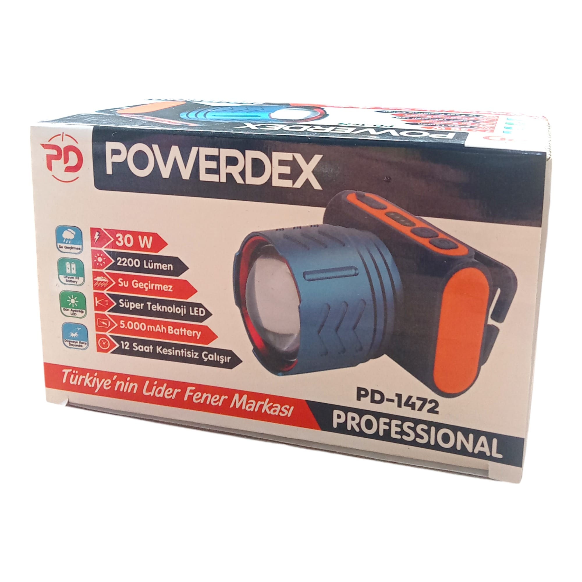 Powerdex PD-1472 Şarjlı Kafa Lambası