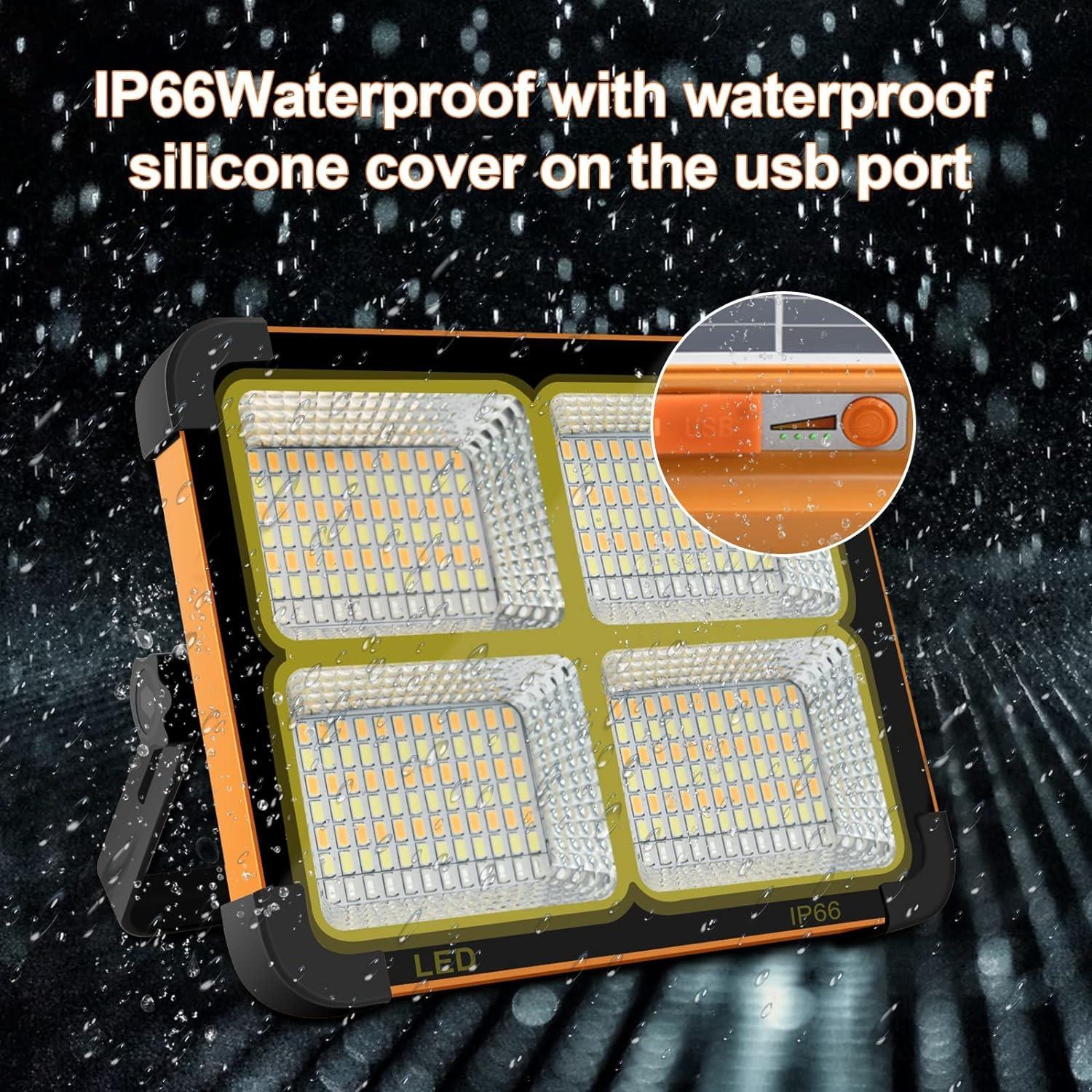 Powerdex PD-6060  LED güneş enerjili şarj edilebilir çalışma lambaları, 100 W 