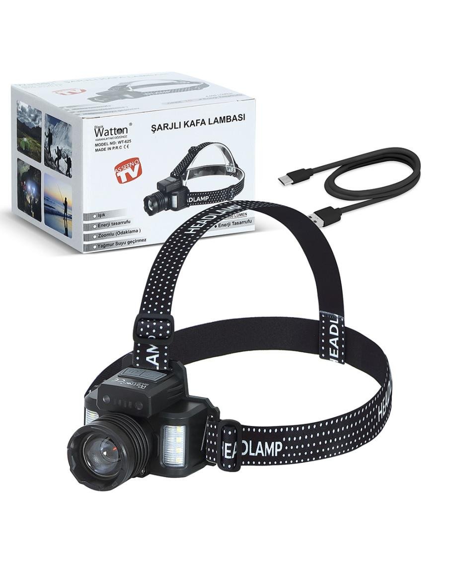 WATTON WT-625 Sensörlü Cree Tg Led Şarjlı Kafa Feneri