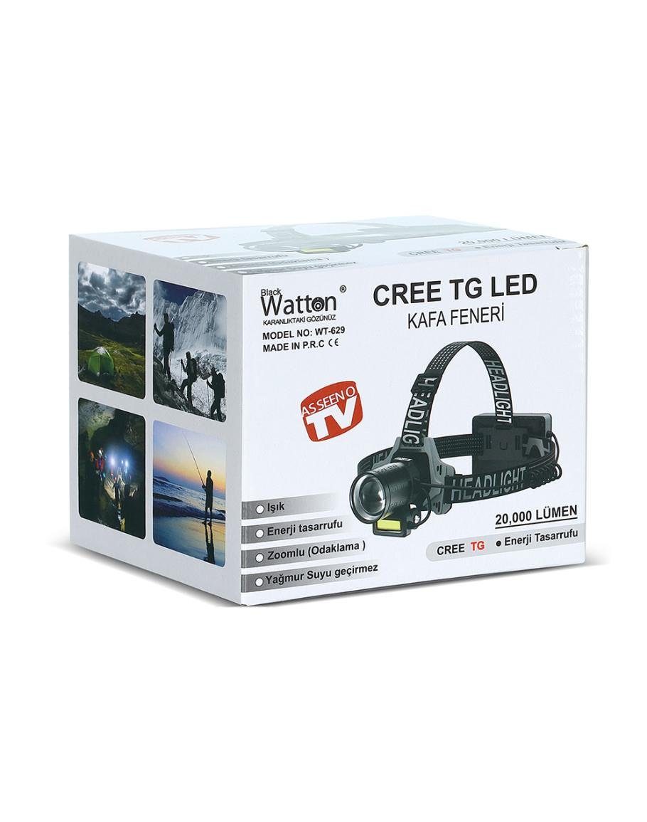 WATTON WT-629 CREE TG 20,000 LÜMEN ŞARJLI KAFA LAMBASI 