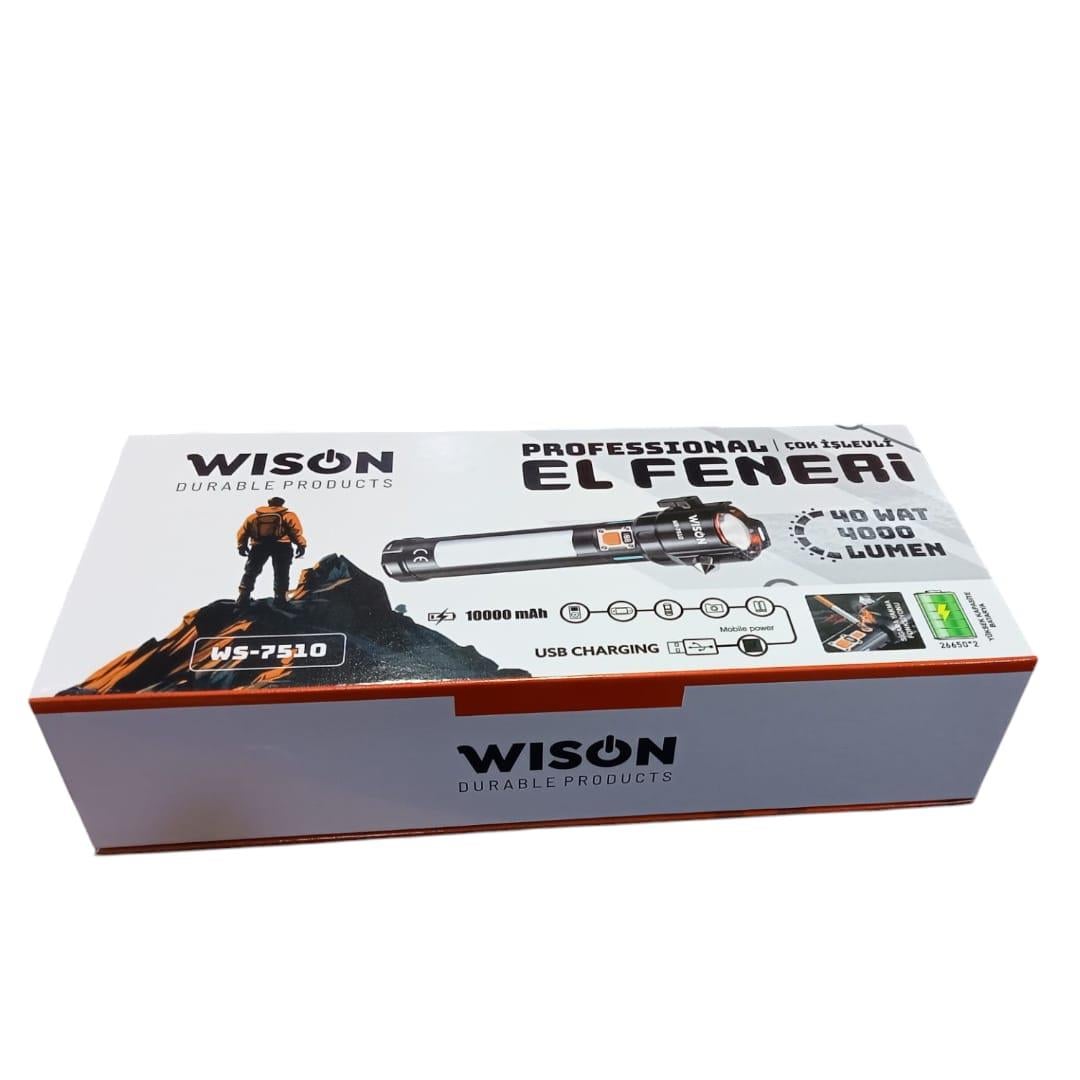Wison WS-7510 40W 4000 Lümen Zomlu El FeneriE