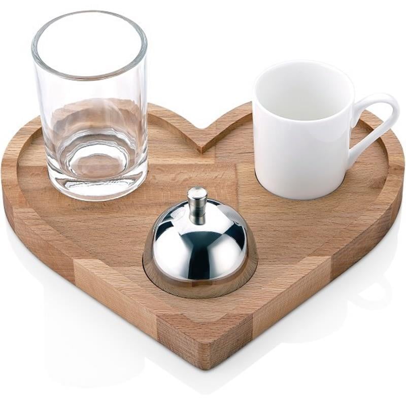 AHŞAP ST. TÜRK KAHVE SETİ KALPLİ (SADECE ALTLIK)