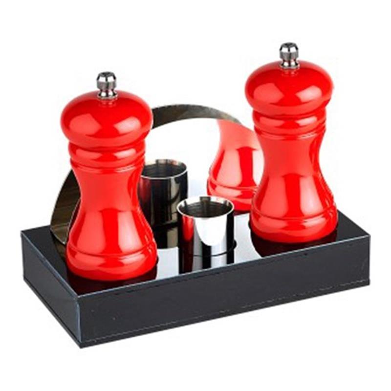 İKİLİ METAL KARABİBER DEĞİRMENİ KIRMIZI