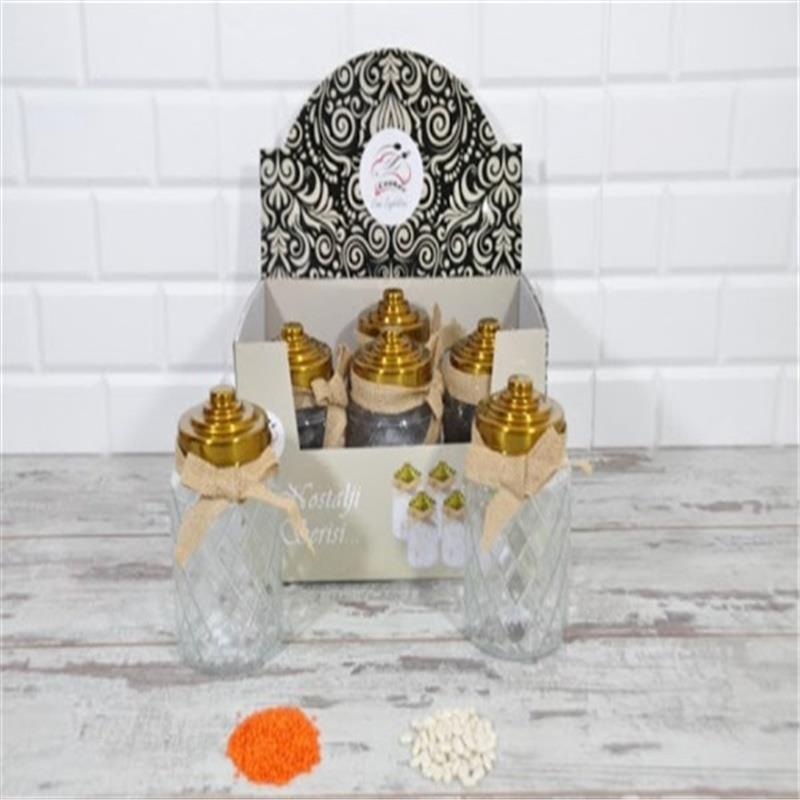 NOSTALJİ 21 CM CAM KAVANOZ