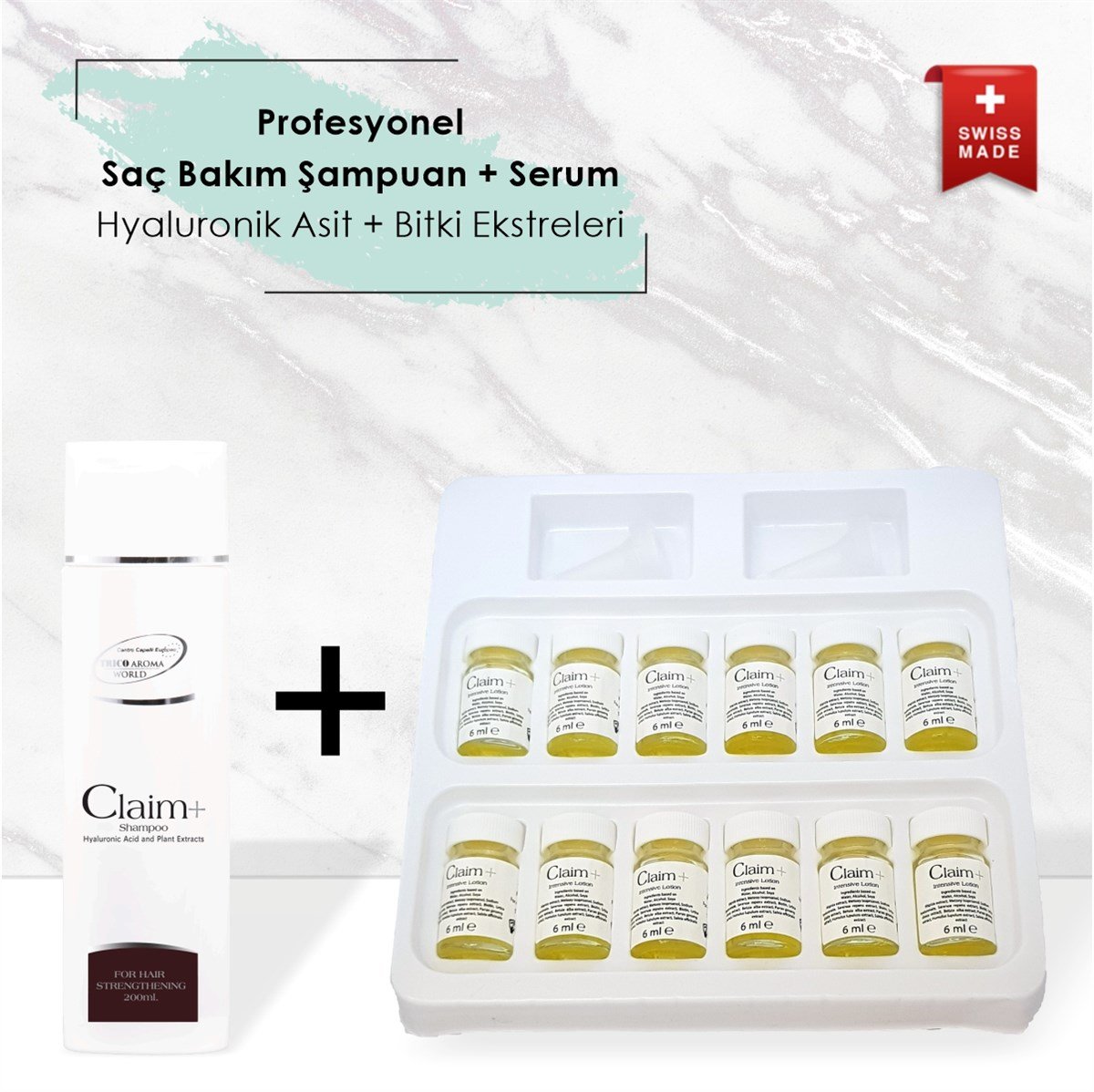 Claim+ Saç Serumu + Şampuanı