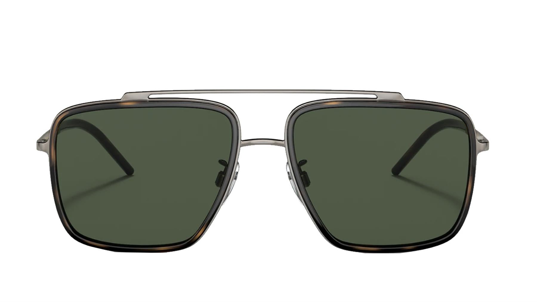 DOLCE&GABBANA  2220 1335/9A 57  Erkek KAHVE Köşeli Çerçeve Güneş Gözlüğü