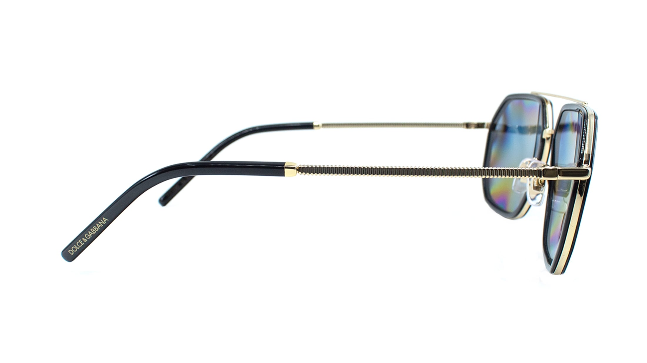 DOLCE&GABBANA  2285 02/81 60  Erkek GOLD Geometrik Çerçeve Güneş Gözlüğü