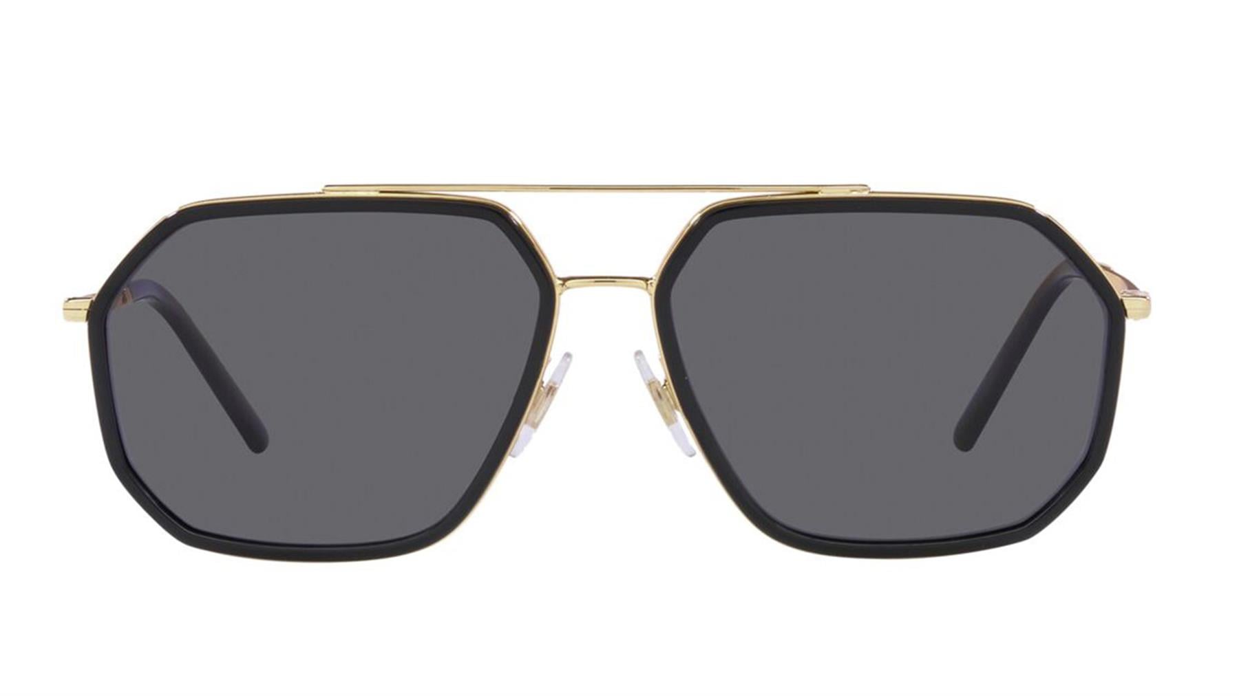 DOLCE&GABBANA  2285 02/81 60  Erkek GOLD Geometrik Çerçeve Güneş Gözlüğü