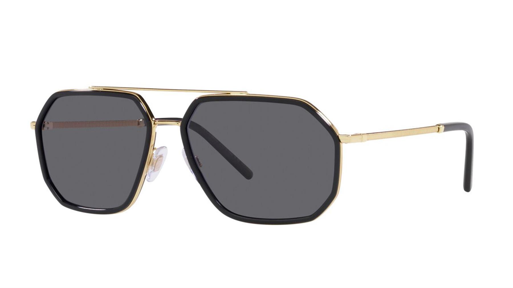 DOLCE&GABBANA  2285 02/81 60  Erkek GOLD Geometrik Çerçeve Güneş Gözlüğü