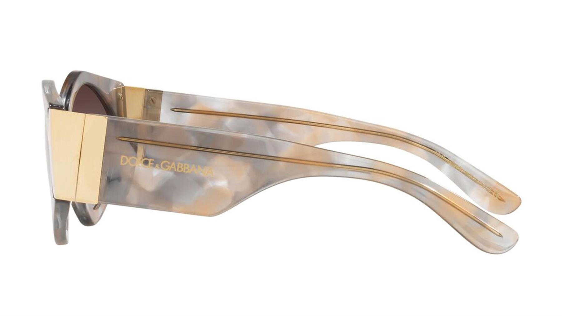 DOLCE&GABBANA  4396 3321/8G 55  Kadın GRİ Geometrik Çerçeve Güneş Gözlüğü