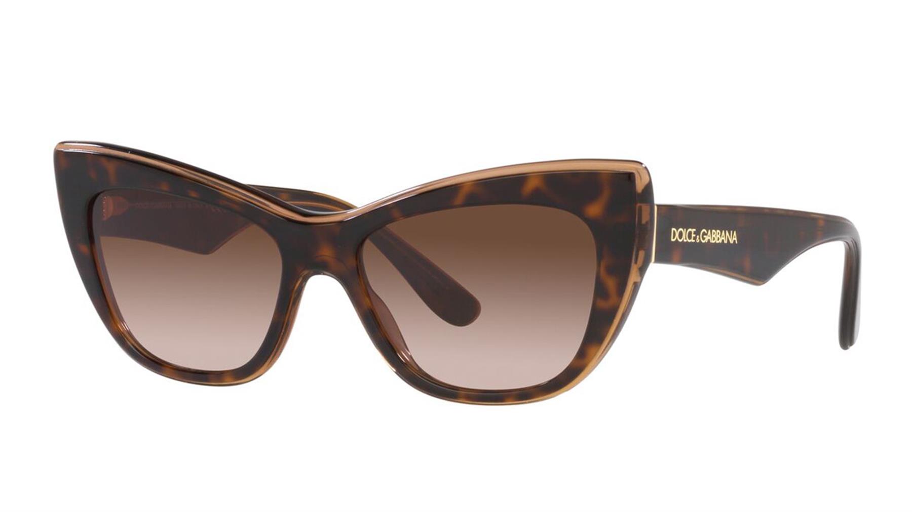 DOLCE&GABBANA  4417 3256/13 54  Kadın KAHVE Çekik Çerçeve Güneş Gözlüğü