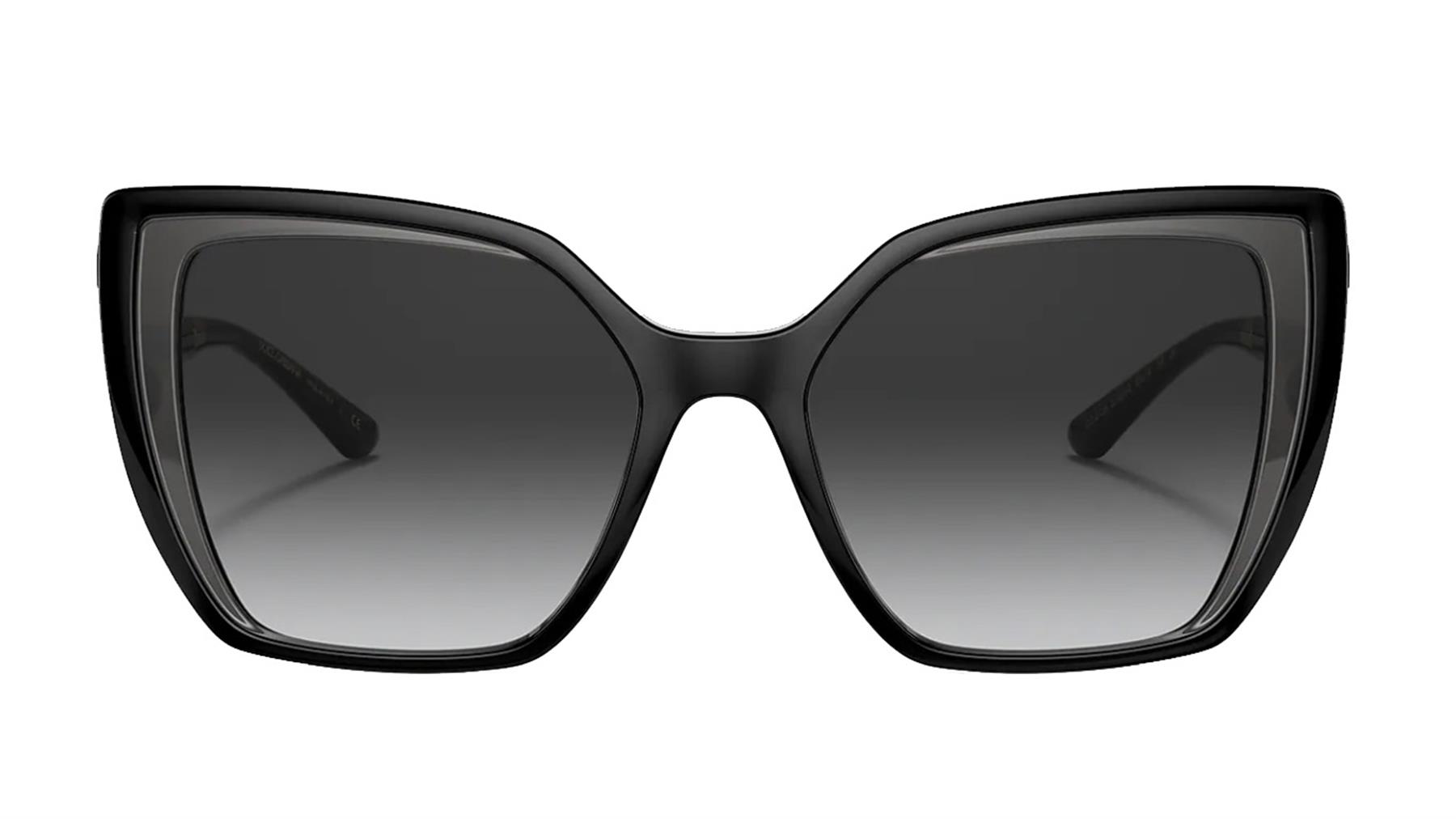 DOLCE&GABBANA  6138 3246/8G 55  Kadın SİYAH Çekik Çerçeve Güneş Gözlüğü