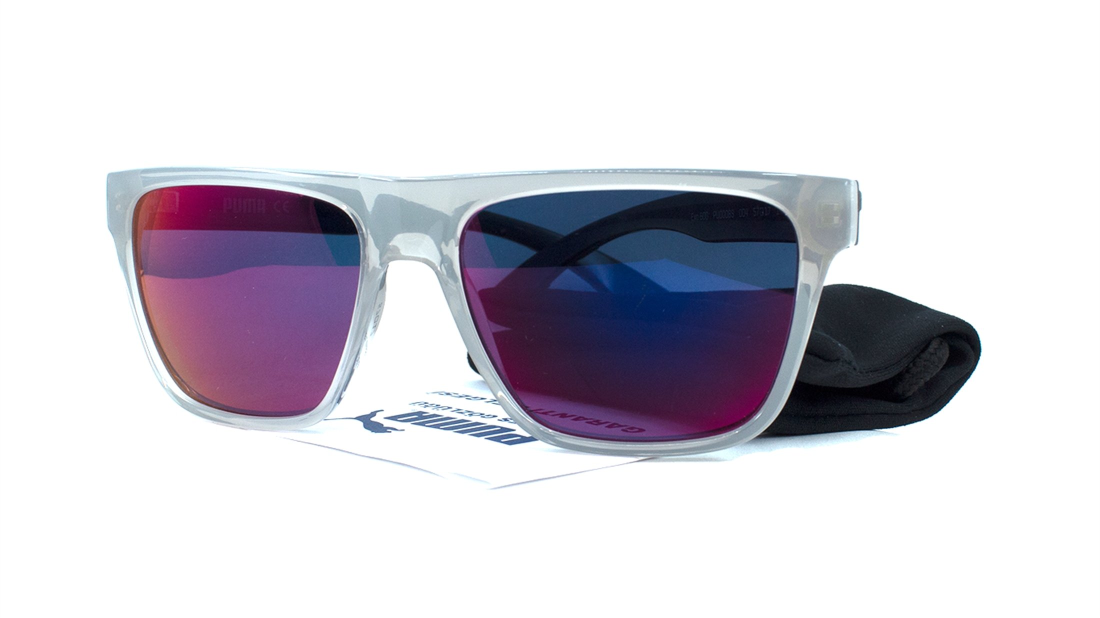 PUMA  PU0008S 004 57  Unisex GRİ Köşeli Çerçeve Güneş Gözlüğü