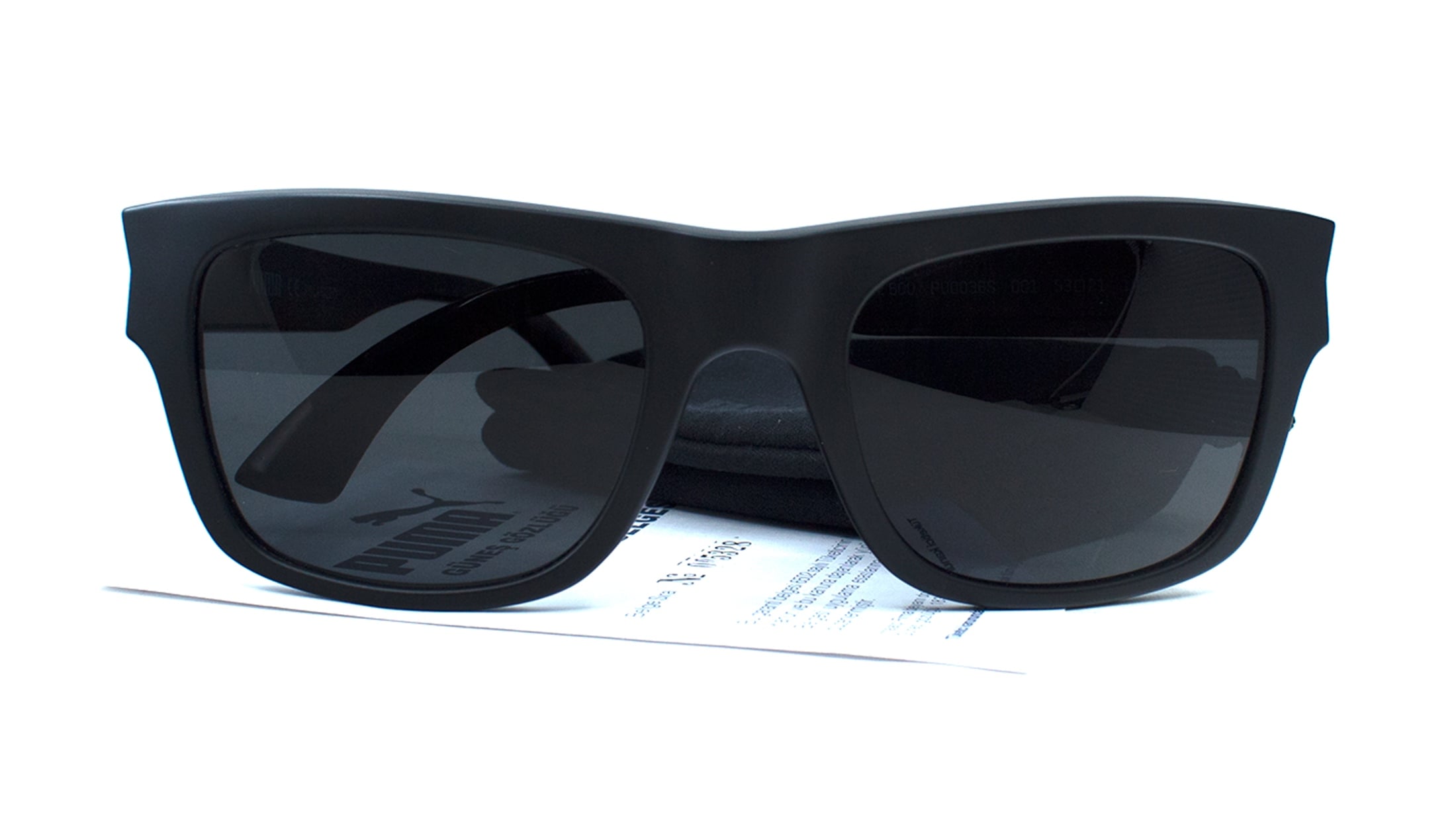PUMA  PU0038S 001 53  Unisex SİYAH Köşeli Çerçeve Güneş Gözlüğü