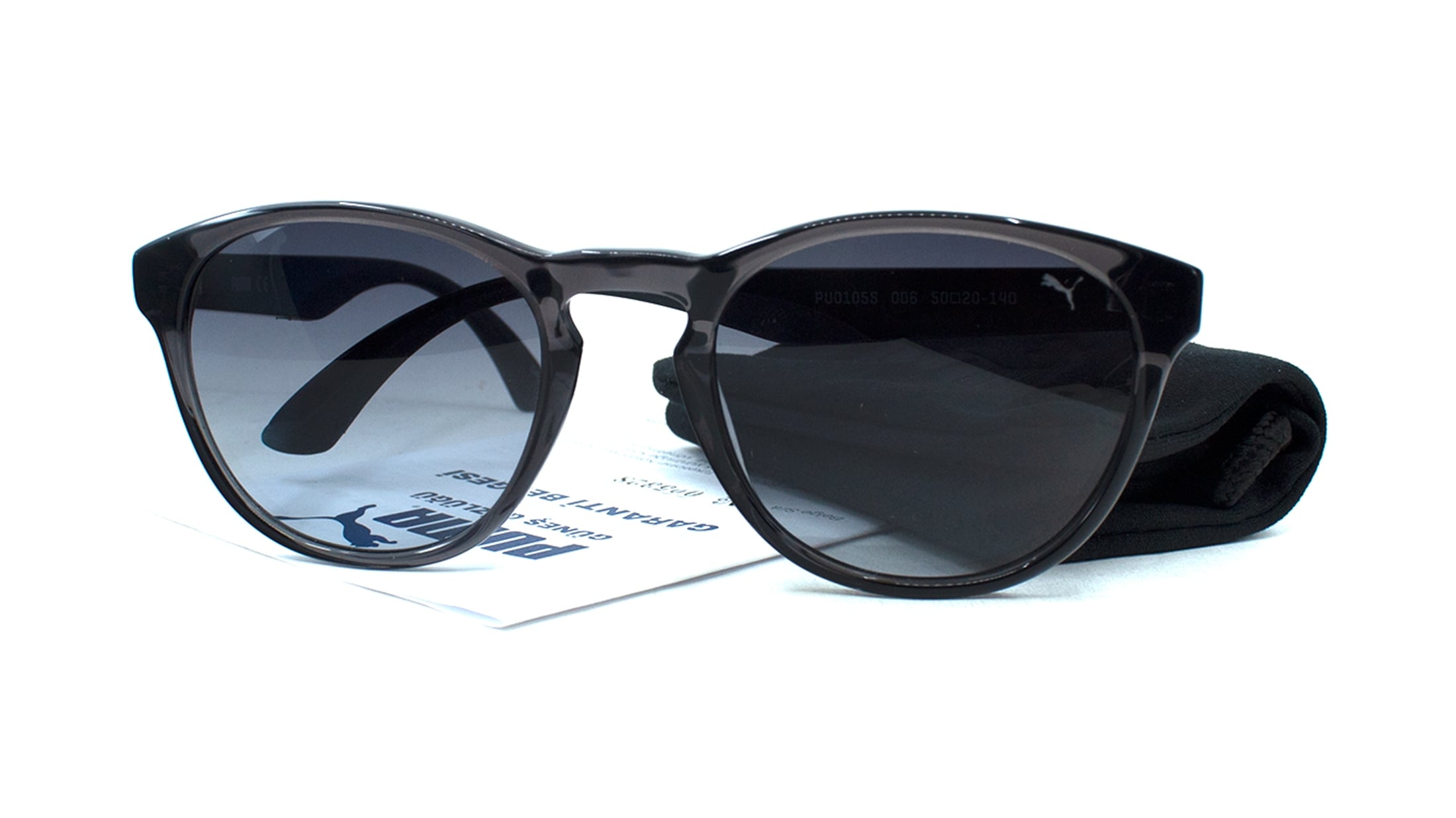 PUMA  PU0105S 006 50  Unisex SİYAH Oval Çerçeve Güneş Gözlüğü