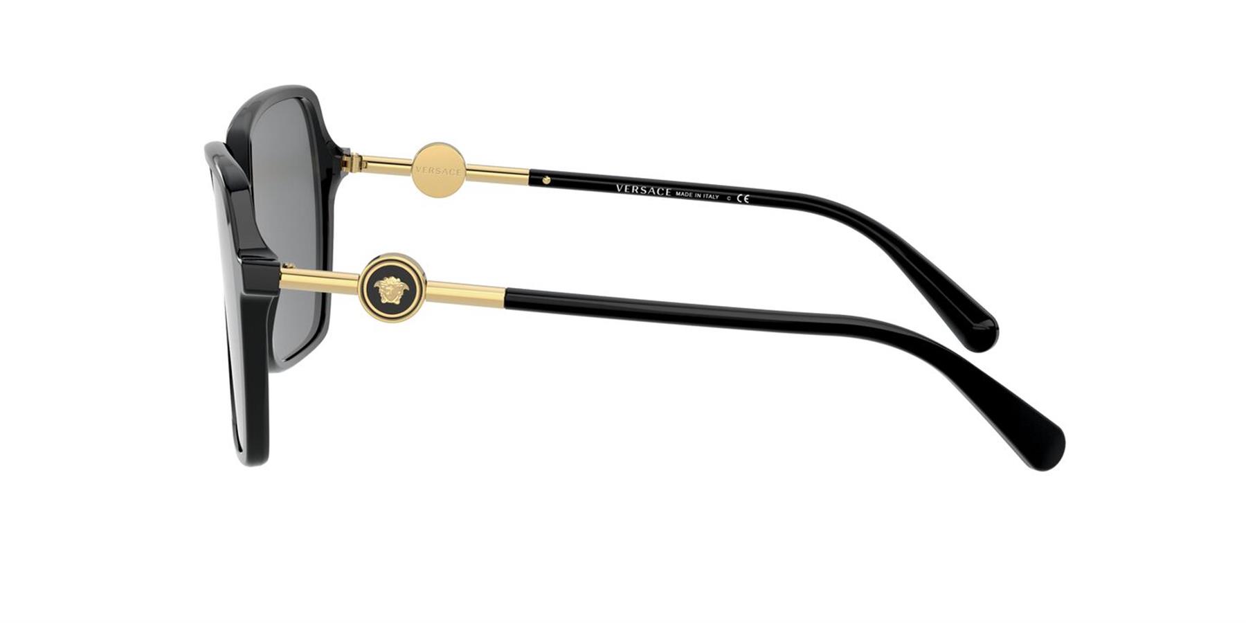 VERSACE  4396 GB1/87 58  Kadın SİYAH Köşeli Çerçeve Güneş Gözlüğü
