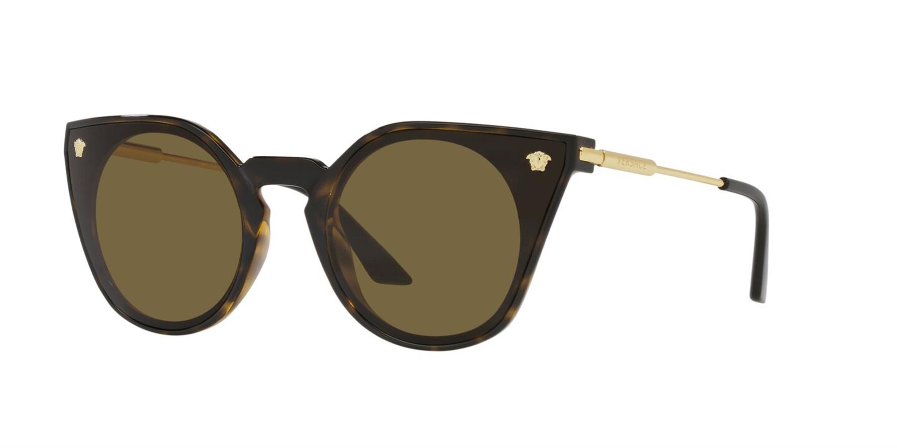 VERSACE  4410 108/73 60  Kadın KAHVE Çekik Çerçeve Güneş Gözlüğü