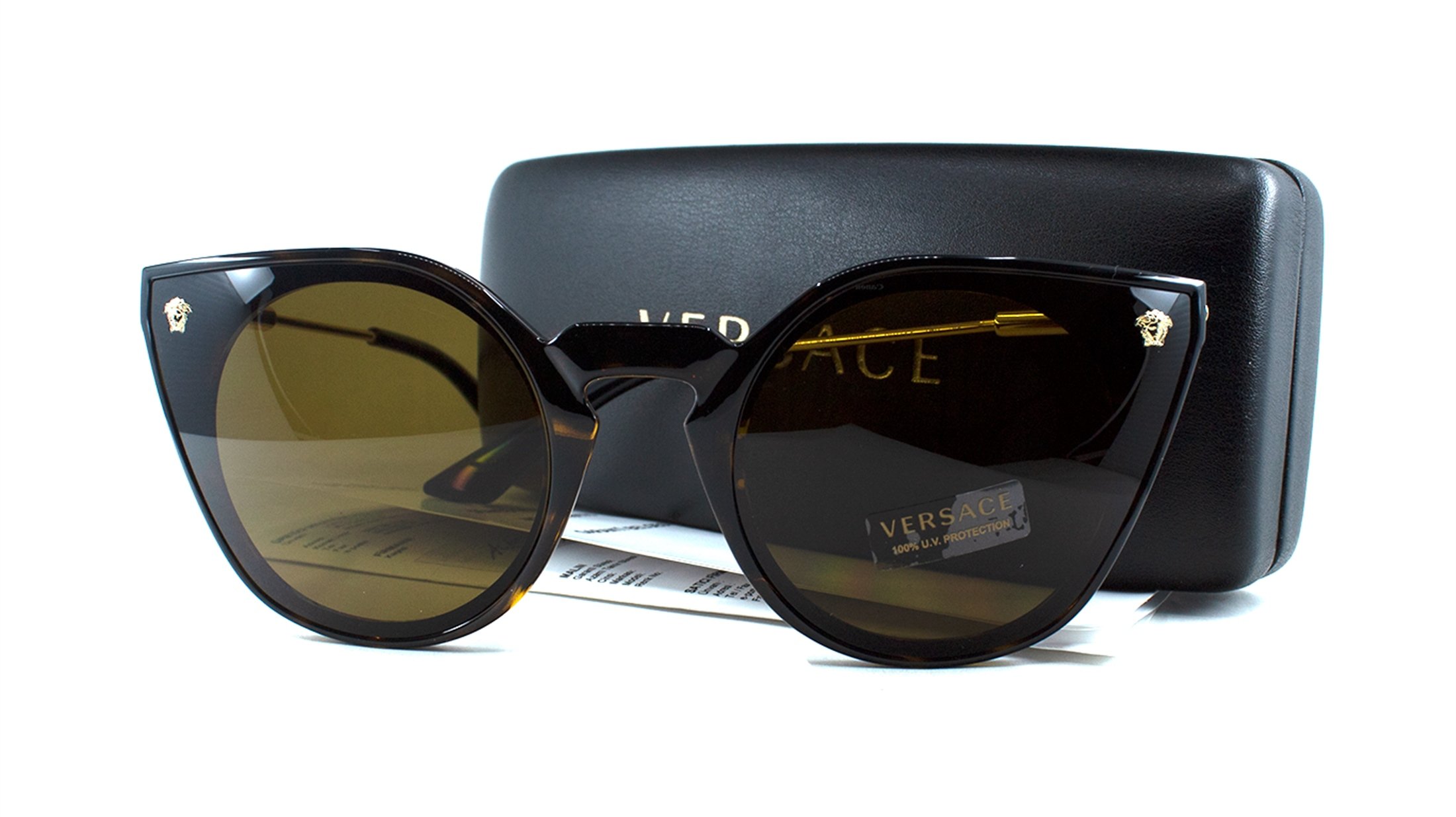 VERSACE  4410 108/73 60  Kadın KAHVE Çekik Çerçeve Güneş Gözlüğü