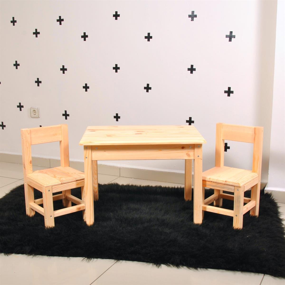 Çocuk Masa Sandalye Modelleri | MarkaawmMontessori Doğal Ahşap Çocuk Masası Oyun Masa Sandalye Seti