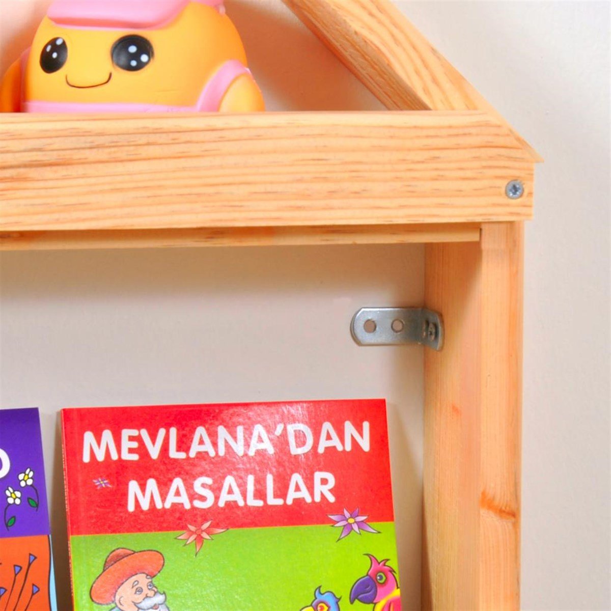 Çocuk Odası Eğitici Montessori Mobilya Kitaplık Raf Duvar Rafı 4