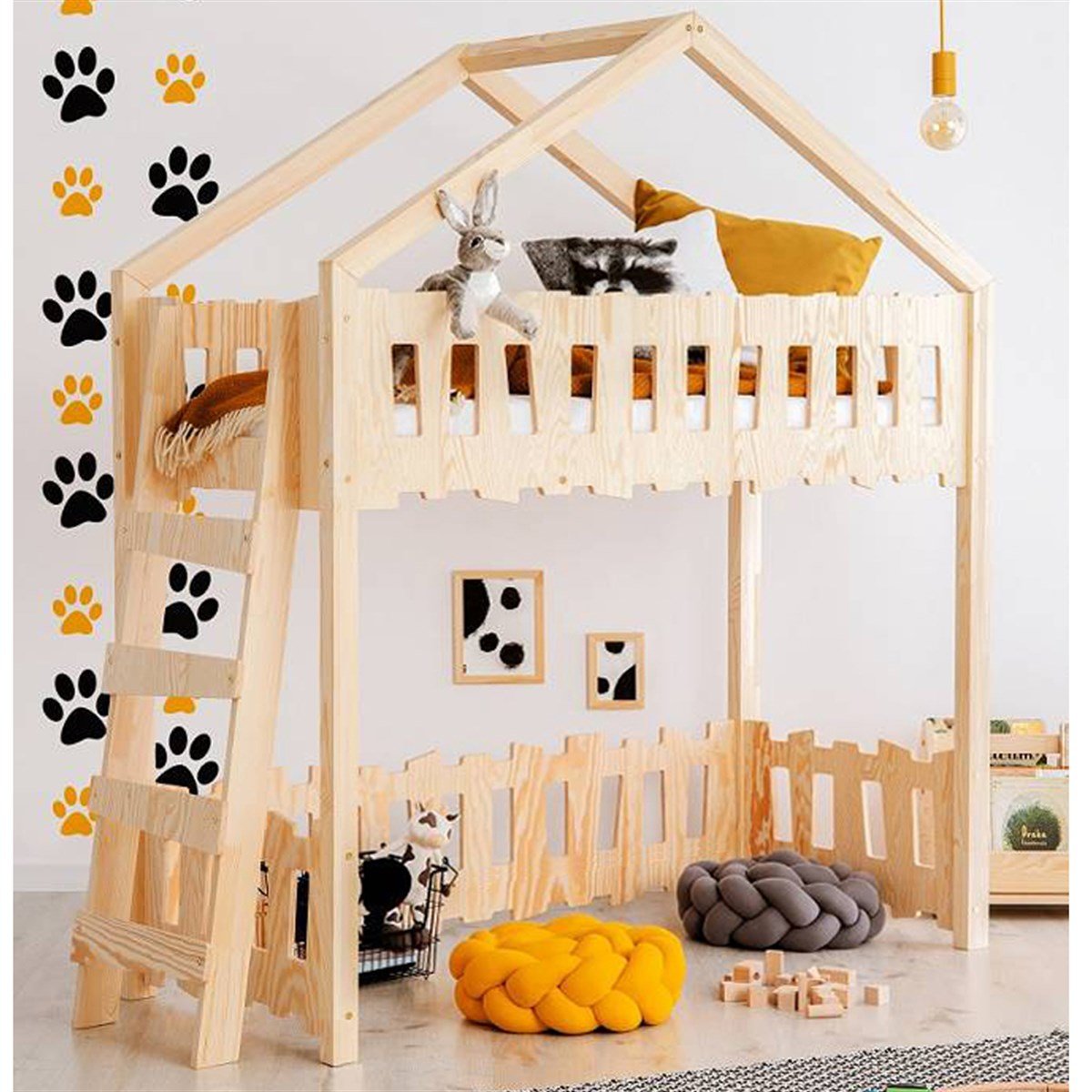 Giraffe Oyun Evi Ranza - MarkaawmMontessori Ranza Çocuk Karyola Oyun Evi Yatak Giraffe