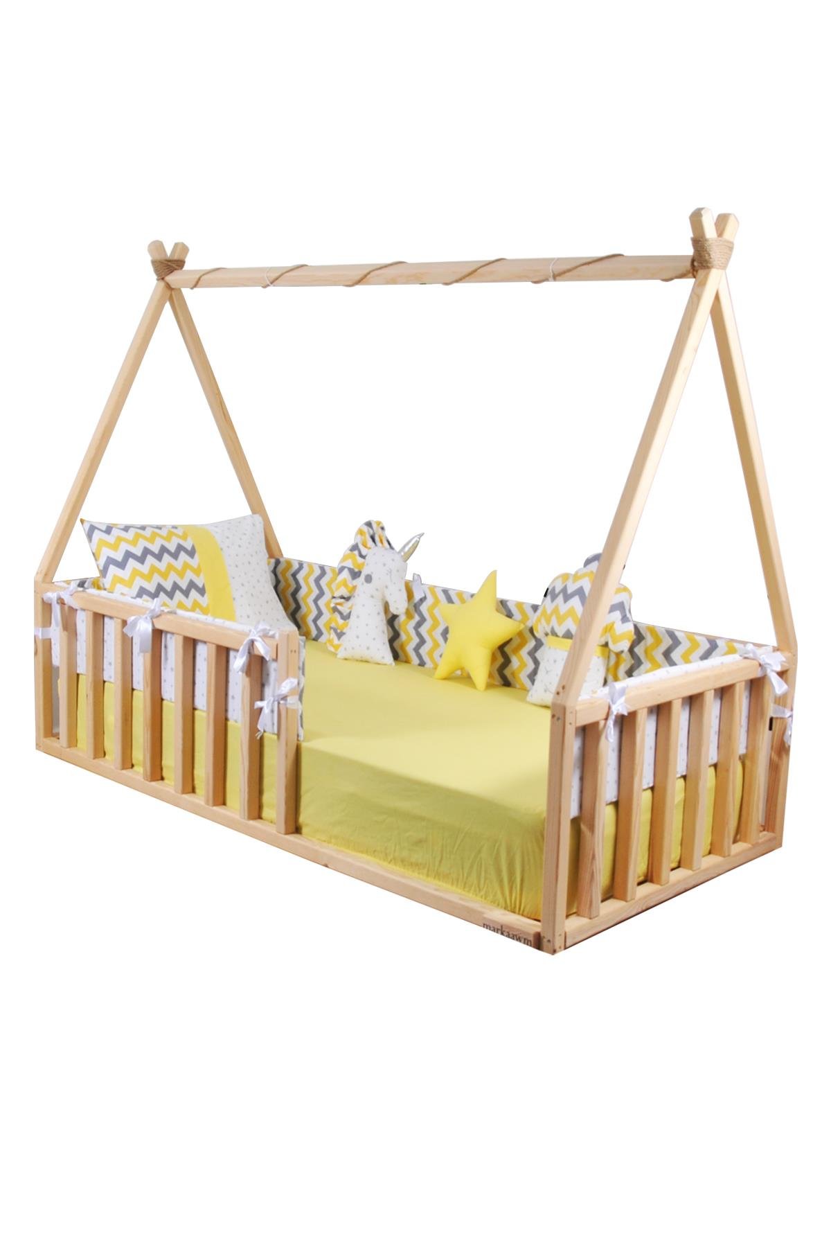 Miniwood Yere Sıfır Montessori YatakYere Sıfır Montessori Yatak Ahşap Çocuk Karyola