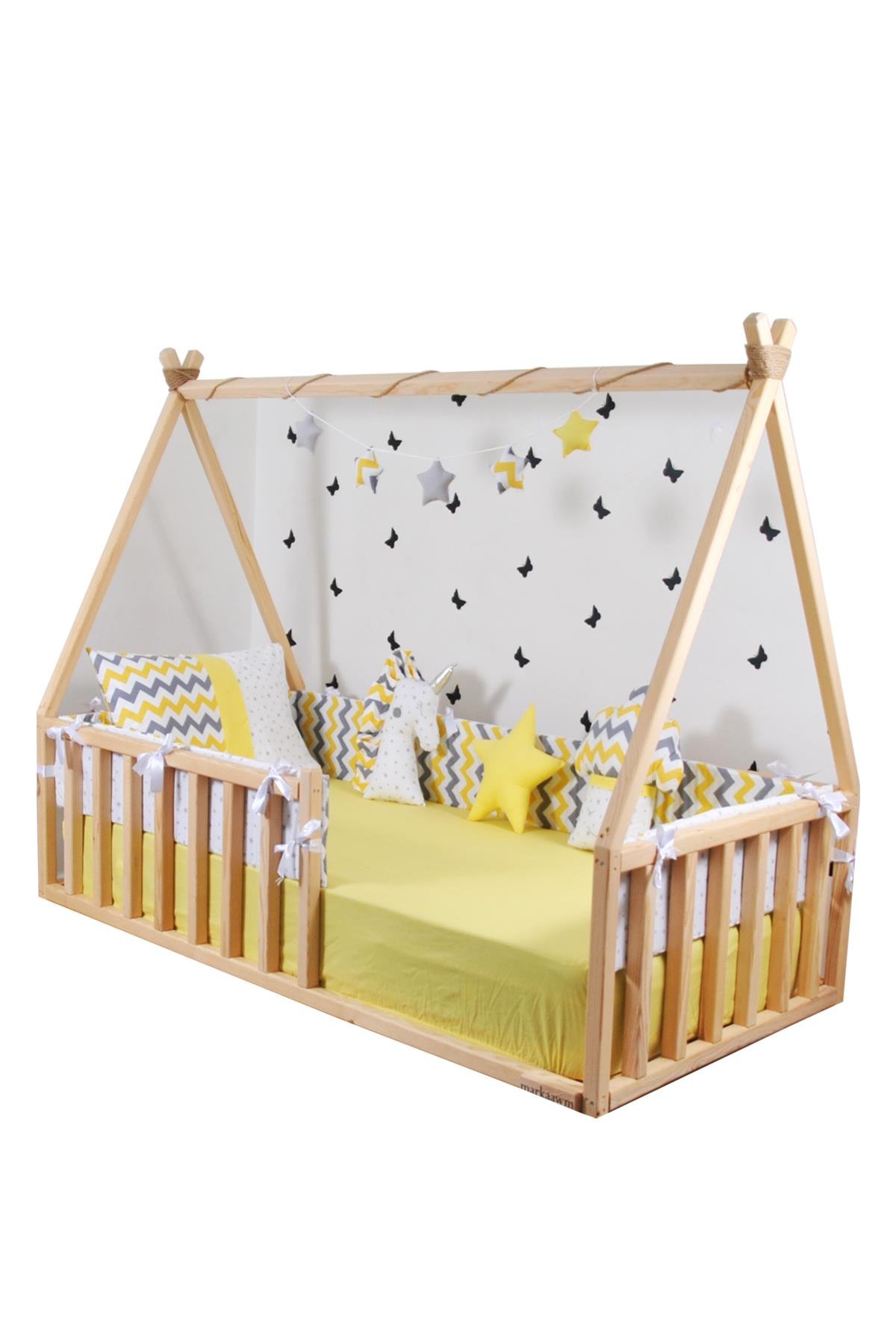Miniwood Yere Sıfır Montessori YatakYere Sıfır Montessori Yatak Ahşap Çocuk Karyola