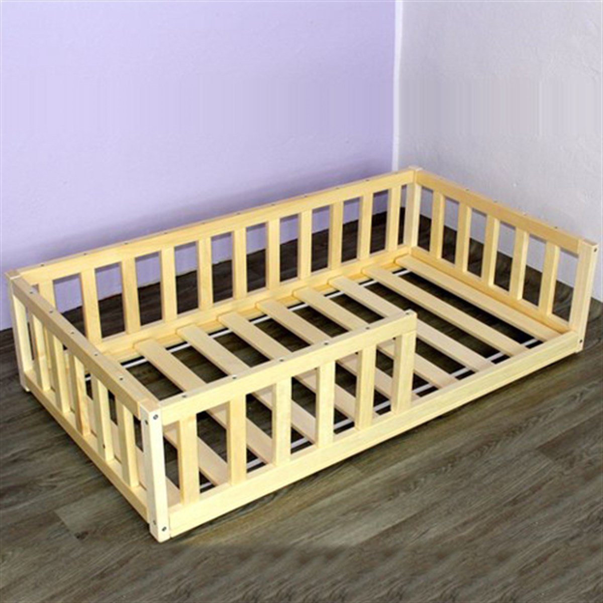 Montessori Çocuk Yatak Yatak Doğal Çam Ağacından 90X190 Yelken