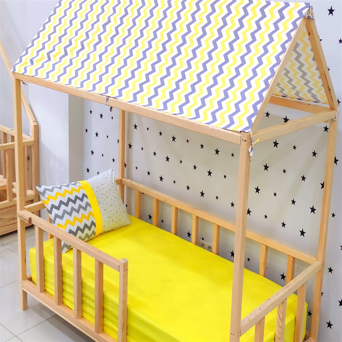 Montessori Yatak Kanarya | MarkaawmMontessori Yatak Ahşap Karyola Kanarya