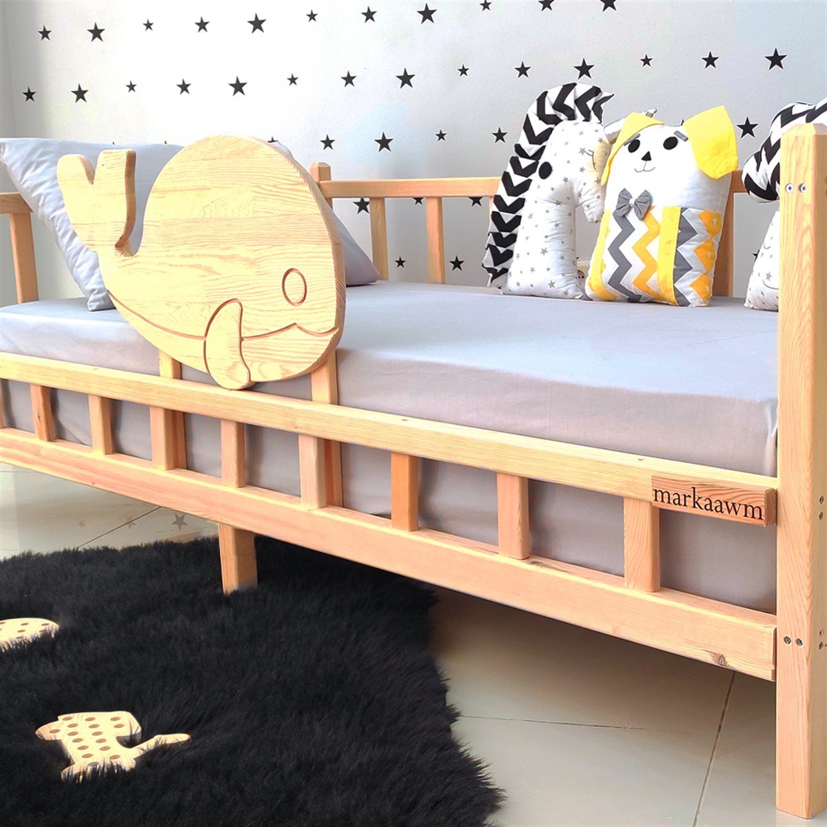 Nirvana Montessori Yatak Sedir Karyola | MarkaawmPremium Montessori Yatak Balina Çocuk Karyola