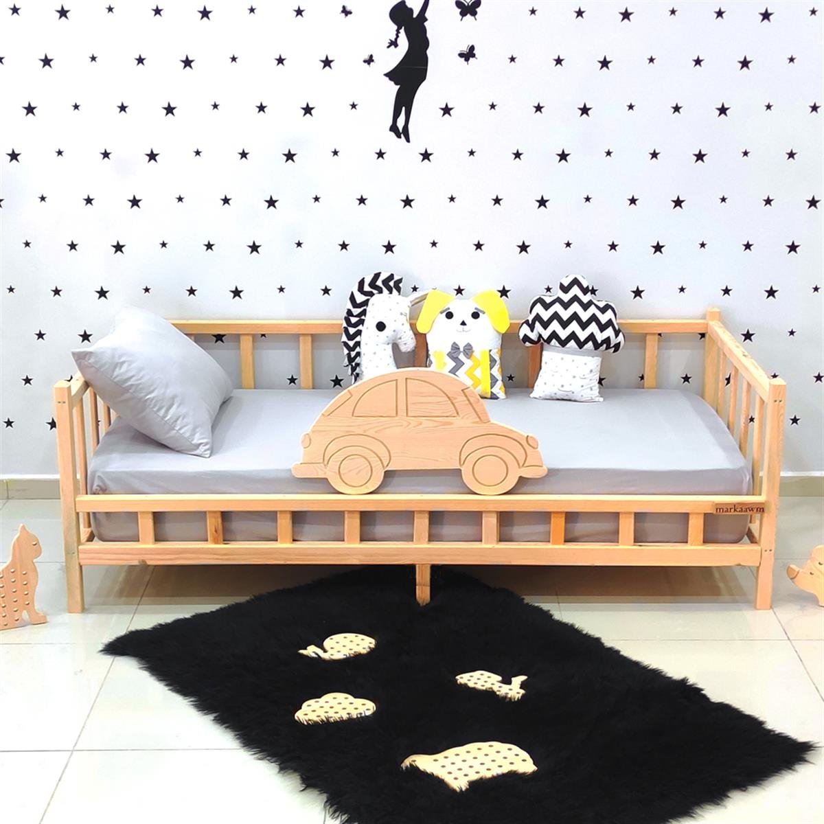 Nirvana Montessori Yatak Sedir Karyola | MarkaawmPremium Montessori Yatak Araba Çocuk Karyola