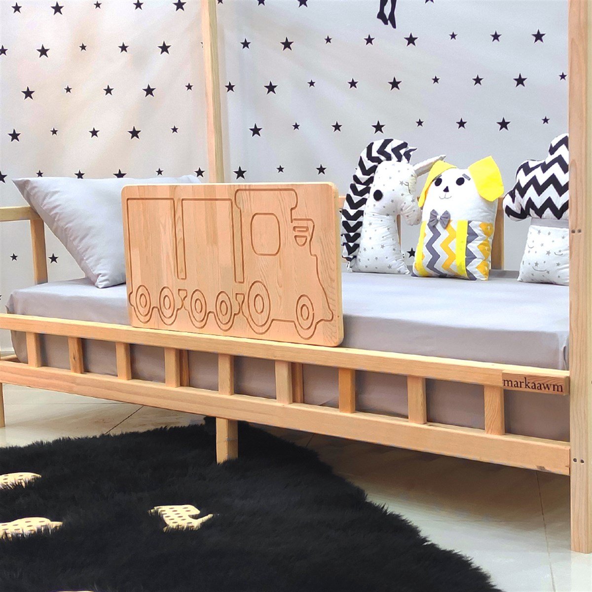Nirvana Montessori Yatak Sedir Karyola | MarkaawmLuxury Montessori Yatak Tren Çocuk Karyola