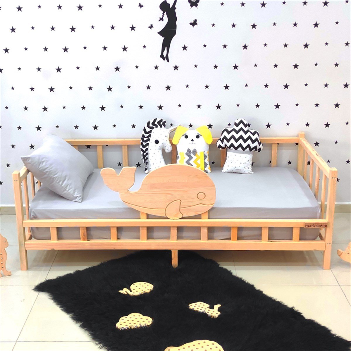 Nirvana Montessori Yatak Sedir Karyola | MarkaawmPremium Montessori Yatak Balina Çocuk Karyola