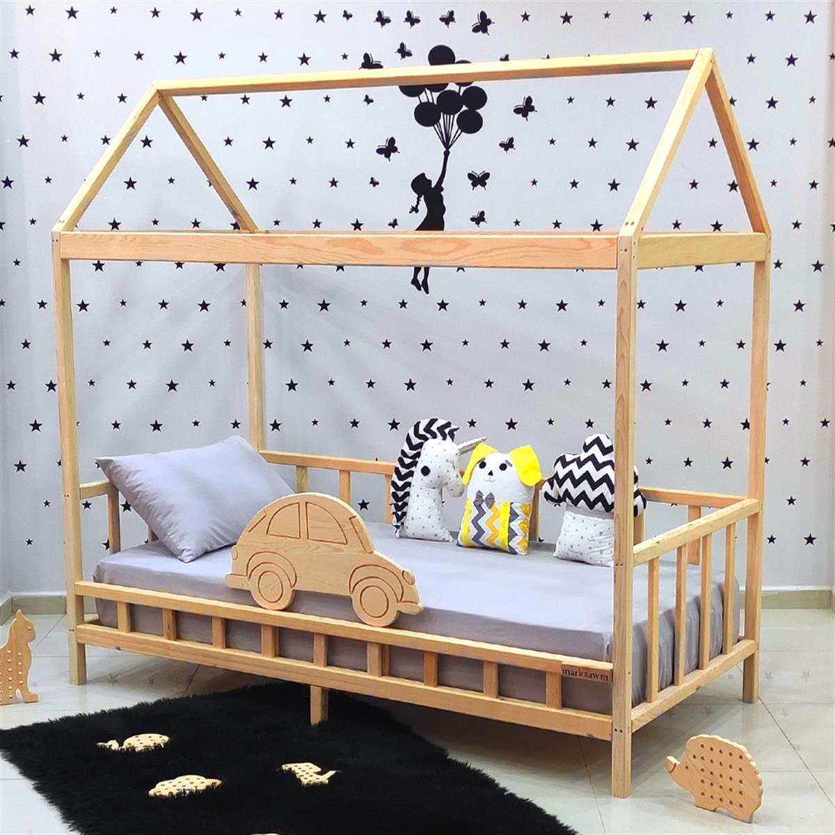 Nirvana Montessori Yatak Sedir Karyola | MarkaawmLuxury Montessori Yatak Araba Çocuk Karyola