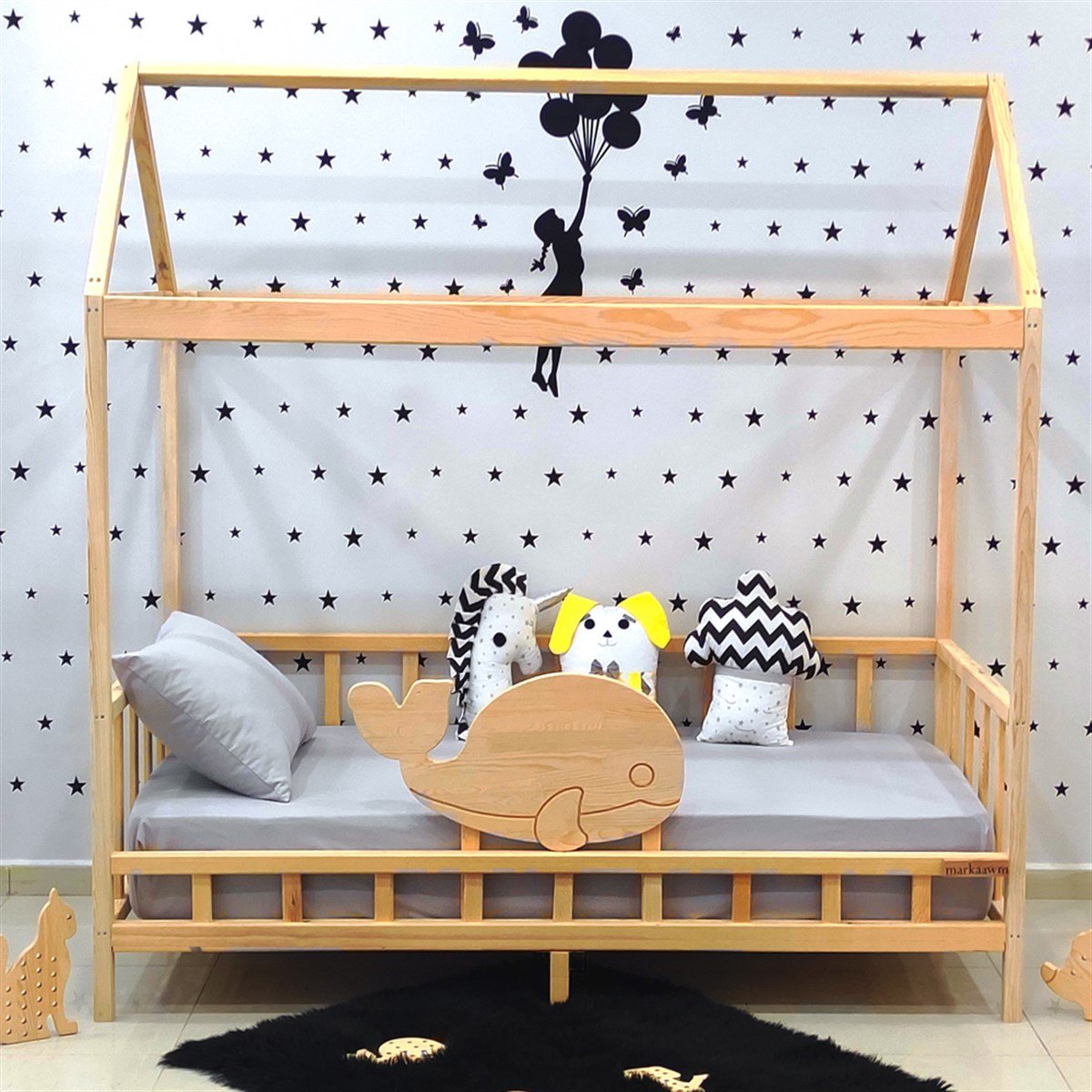 Nirvana Montessori Yatak Sedir Karyola | MarkaawmLuxury Montessori Yatak Balina Çocuk Karyola