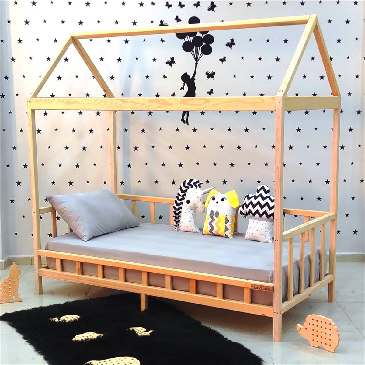Nirvana Montessori Yatak Sedir Karyola | MarkaawmLuxury Montessori Yatak Balina Çocuk Karyola