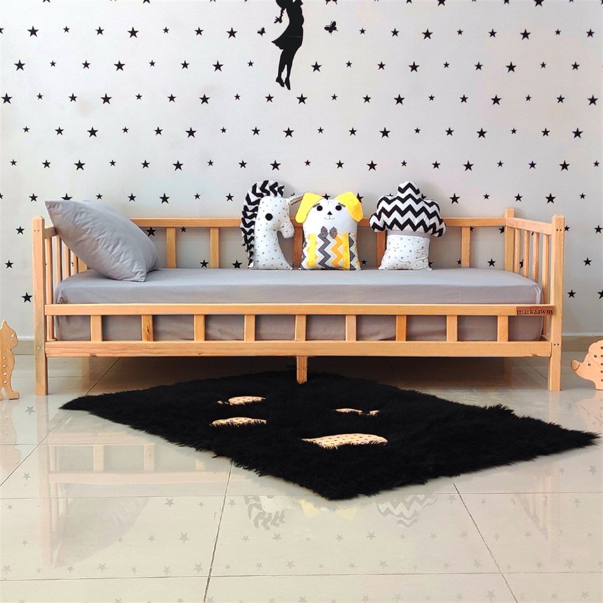 Nirvana Montessori Yatak Sedir Karyola | MarkaawmPremium Montessori Yatak Balina Çocuk Karyola