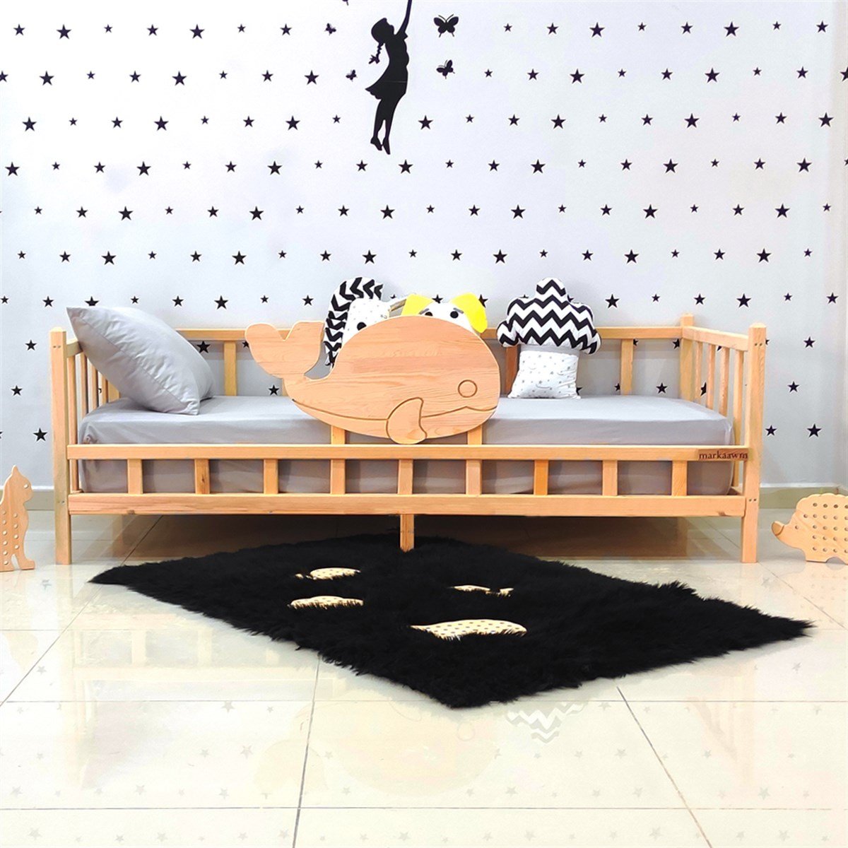 Nirvana Montessori Yatak Sedir Karyola | MarkaawmPremium Montessori Yatak Balina Çocuk Karyola