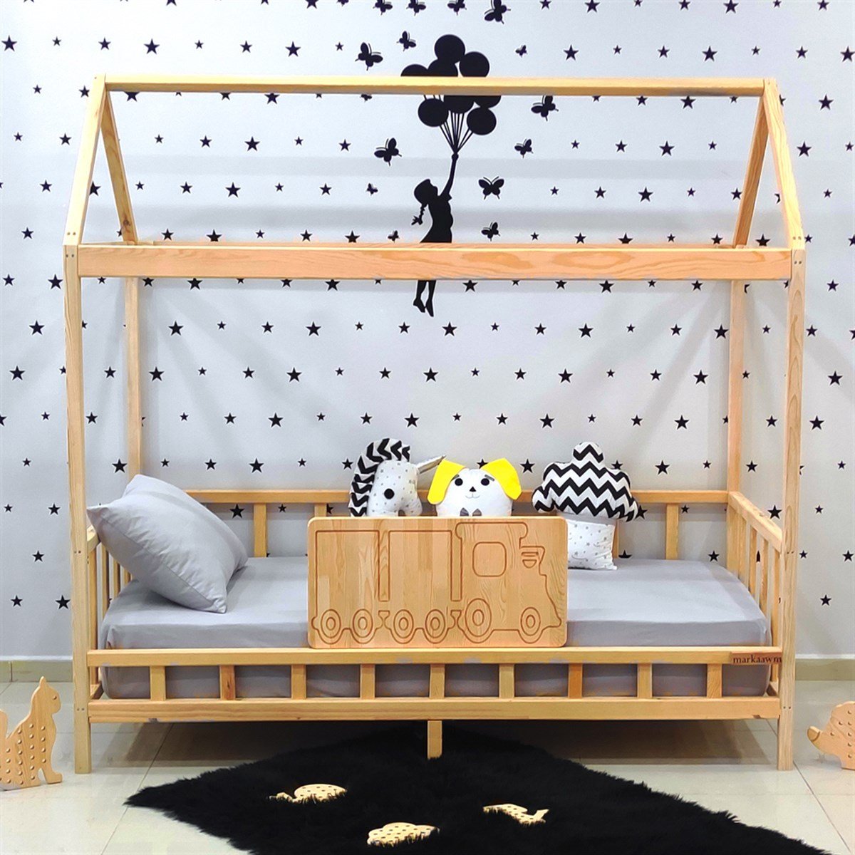 Nirvana Montessori Yatak Sedir Karyola | MarkaawmLuxury Montessori Yatak Tren Çocuk Karyola