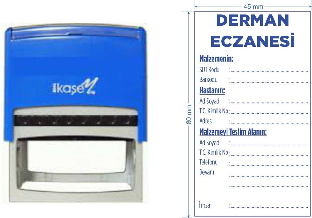 Kaşem 8045 Kişiye Özel Eczane Kaşesi