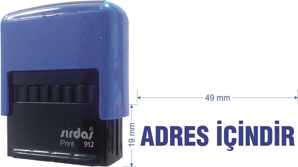 Sırdaş 912 Kaşe 'Adres İçindir' Yazısı İle