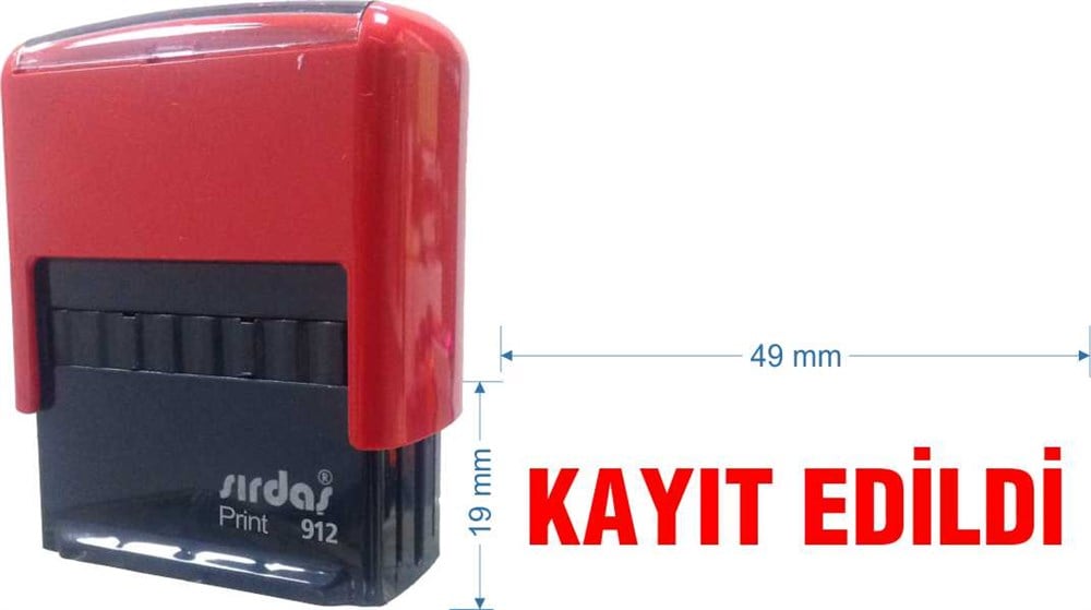 Sırdaş 912 Kaşe 'Kayıt Edildi' Yazısı İle