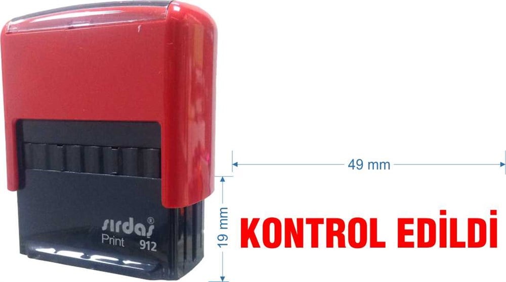 Sırdaş 912 Kaşe 'Kontrol Edildi' Yazısı İle